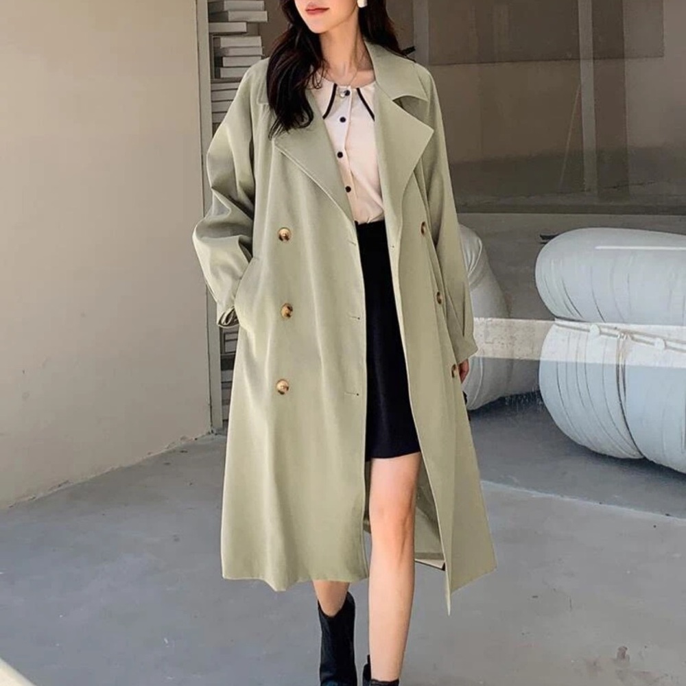 Shein Double Breasted Trench Coat